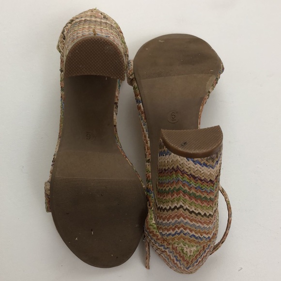 FRANCESCAS Strappy Chevron Chunky Heels, 6 - Picture 8 of 10